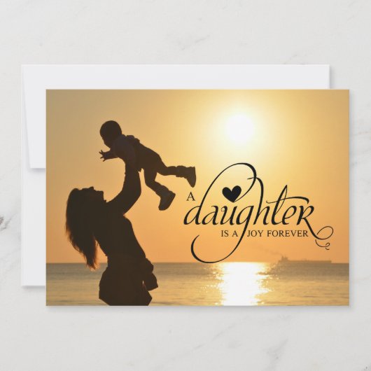 娘の誕生日パーティーの母親がホスト招待状 招待状 (正面)