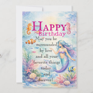 娘の誕生日フラットカード カード