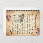 娘の誕生日プレゼント、かわいいママ赤ちゃんギフト ポストカード (正面/裏面)