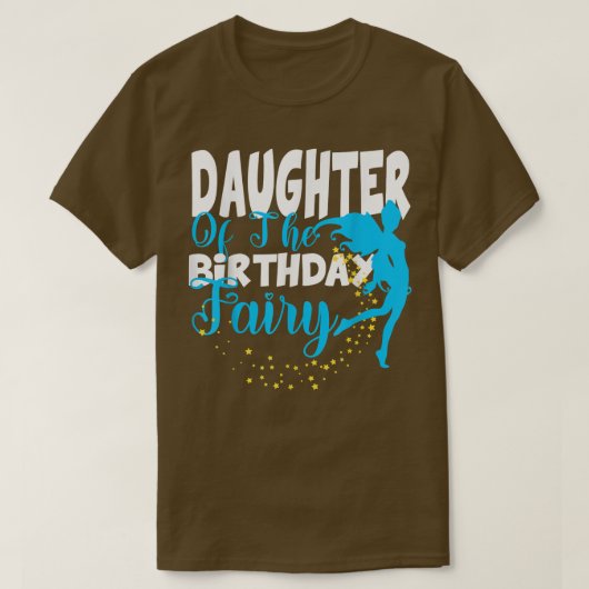 娘の誕生日妖精ファンタジー誕生日Sq Tシャツ (デザイン正面)