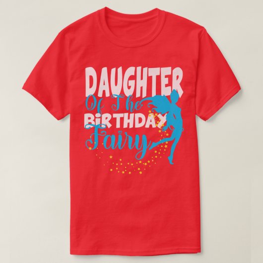 娘の誕生日妖精ファンタジー誕生日Sq Tシャツ (デザイン正面)