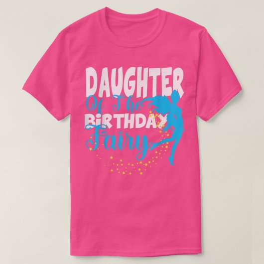 娘の誕生日妖精ファンタジー誕生日Sq Tシャツ (デザイン正面)