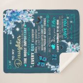 娘の贈り物|お母さんから娘に宛てた手紙 シェルパブランケット (正面(横))