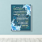 娘の贈り物 |パパから娘への手紙 キャンバスプリント (インサイチュ (ウッドフロア))