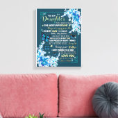 娘の贈り物 |パパから娘への手紙 キャンバスプリント (インサイチュ (リビング))