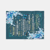 娘の贈り物 |パパから娘への手紙 フリースブランケット (正面(横))