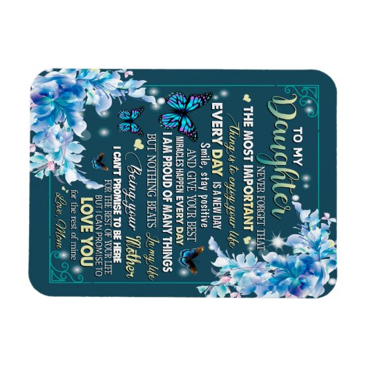 娘の贈り物 |パパから娘への手紙 マグネット (横)