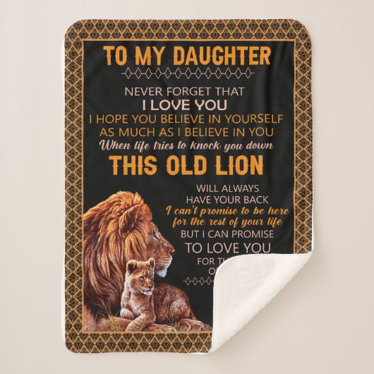 娘の贈り物|娘へのパパ シェルパブランケット (正面)