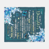 娘の贈り物|娘へのパパ フリースブランケット (正面(横))