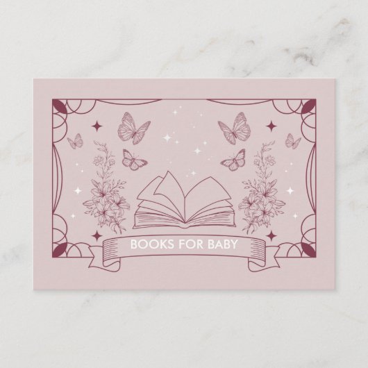 娘の赤ん坊シャワーベビーの本 エンクロージャーカード (正面)