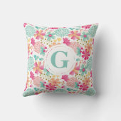 娘の部屋パーソナライズされた手紙フローラ枕 クッション (裏面)