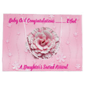 娘の霊的到着の奇跡の開花 ラージペーパーバッグ (裏面)