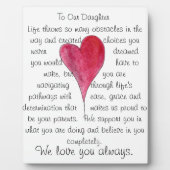 娘の額にハート フォトプラーク (正面)