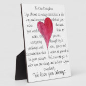 娘の額にハート フォトプラーク (側面)