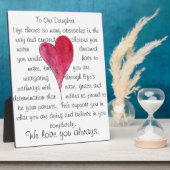 娘の額にハート フォトプラーク (側面)