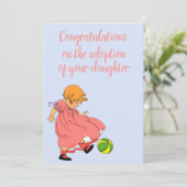 娘の養子縁組おめでとう、ヴィンテージ 案内状 (スタンド正面)