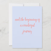 娘の養子縁組おめでとう、ヴィンテージ 案内状 (裏面)