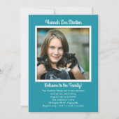 娘の養子縁組パーティの招待状 招待状 (正面)