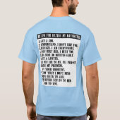娘の10のデートすることの規則 Tシャツ (裏面)