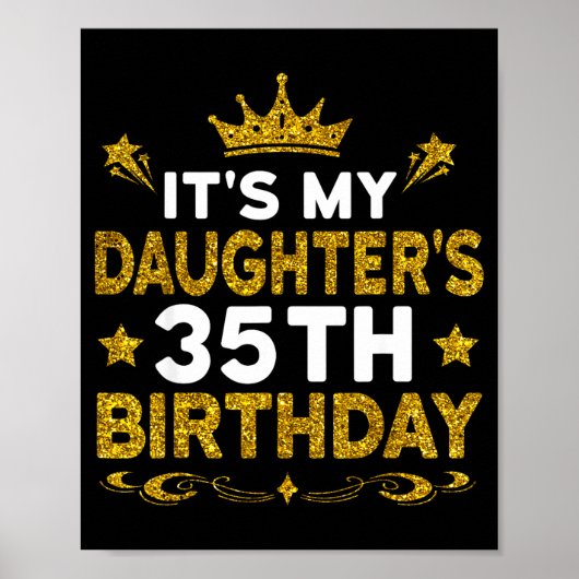 娘の35歳の誕生日おめでとう 誕生日おめでとう 35歳 ポスター (正面)