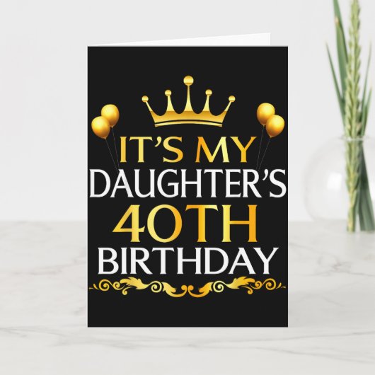 娘の40歳の誕生日 おめでとう 40歳 カード (正面)
