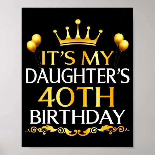娘の40歳の誕生日 おめでとう 40歳 ポスター (正面)