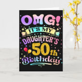 娘の50歳の誕生日おめでとう 50年おめでとう カード (黄色い花)