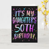 娘の50歳の誕生日カラフル ハッピー50歳 カード (黄色い花)