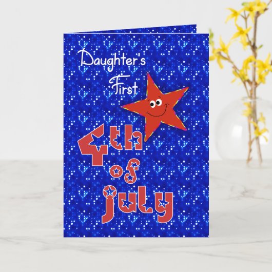 娘の7月4日 カード (黄色い花)