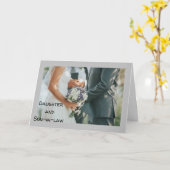 **娘の**結婚式の日 カード (黄色い花)