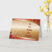 「娘の」結婚式の日 カード (黄色い花)