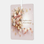 娘はクリスマスの飾り付けから贈り物天国 メタルオーナメント (正面左)