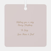 娘はクリスマスの飾り付けから贈り物天国 メタルオーナメント (裏面)