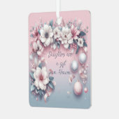 娘はクリスマスの飾り付けから贈り物天国 メタルオーナメント (正面左)