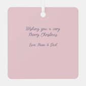 娘はクリスマスの飾り付けから贈り物天国 メタルオーナメント (裏面)