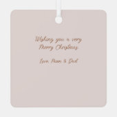 娘はクリスマスの飾り付けから贈り物天国 メタルオーナメント (裏面)