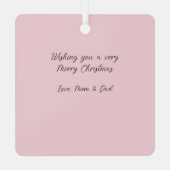 娘はクリスマスの飾り付けから贈り物天国 メタルオーナメント (裏面)