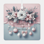 娘はクリスマスの飾り付けから贈り物天国 メタルオーナメント (正面)