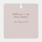 娘はクリスマスの飾り付けから贈り物天国 メタルオーナメント (裏面)