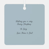 娘はクリスマスの飾り付けから贈り物天国 メタルオーナメント (裏面)