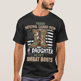 娘はコンバットブーツを履く - 国家防衛隊を誇りに Tシャツ