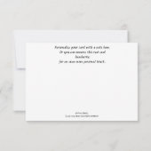 娘はストップ夢を見せ絵画ないフラットカード (裏面)