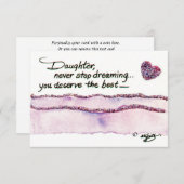 娘はストップ夢を見せ絵画ないフラットカード (正面/裏面)