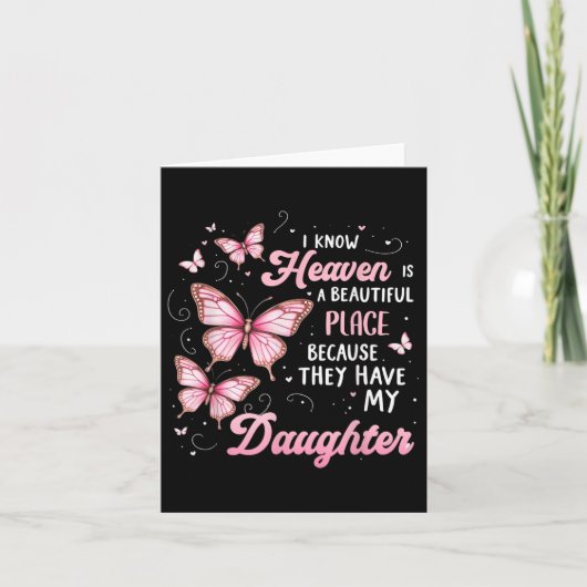 娘は私の天国の守護天使記念日 カード (正面)