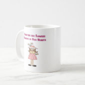 娘は私達のハートで咲く花です コーヒーマグカップ (正面左)