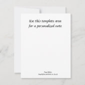 娘は素晴らし賛美名札 ノートカード (裏面)