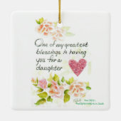 娘は赤賛美色のスケッチ文字 セラミックオーナメント (裏面)