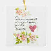 娘は赤賛美色のスケッチ文字 セラミックオーナメント (正面)