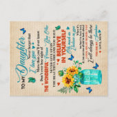娘へのギフト,蝶の愛好家,ひまわりのギフト ポストカード (正面)
