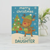 娘へのトナカイのクリスマスカード シーズンカード (スタンド正面)